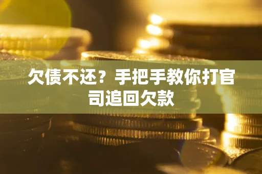 武汉欠债不还？手把手教你打官司追回欠款