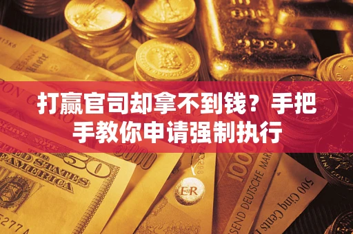 武汉打赢官司却拿不到钱？手把手教你申请强制执行