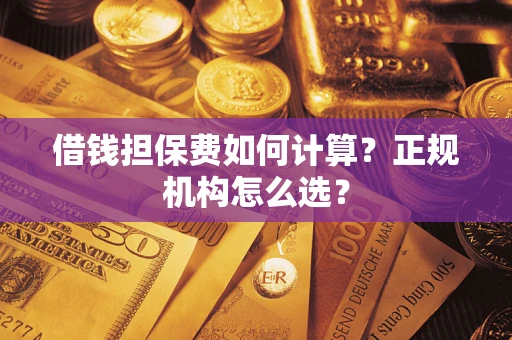 武汉借钱担保费如何计算？正规机构怎么选？