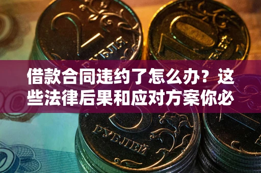 武汉借款合同违约了怎么办？这些法律后果和应对方案你必须知道