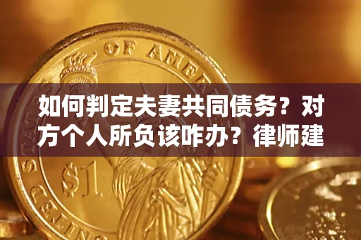 武汉如何判定夫妻共同债务？对方个人所负该咋办？律师建议