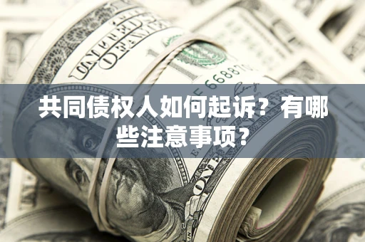 武汉共同债权人如何起诉？有哪些注意事项？